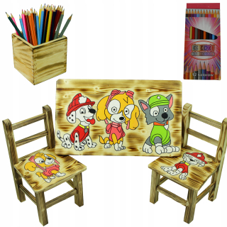 SET DREVENÝ DETSKÝ STÔL A STOLIČKY